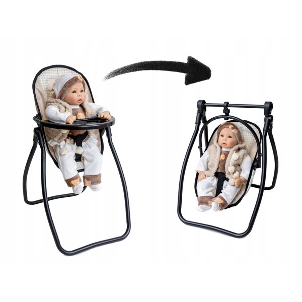 3-in-1-Set für Puppen: Hochstuhl, Schaukel und DORIS-Babytrage
