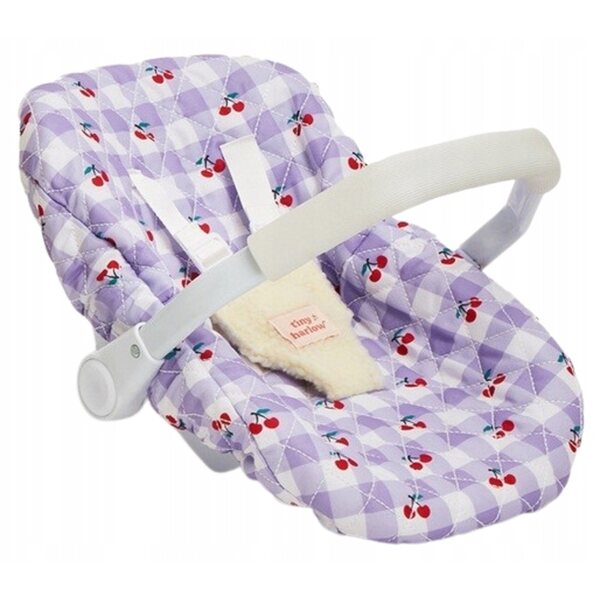 Seggiolino auto per bambole Tiny Harlow Lilac Cherry: sicuro ed elegante