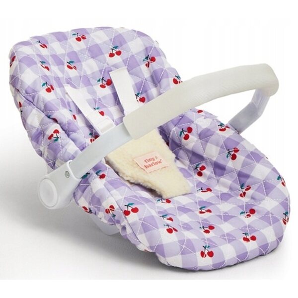 Seggiolino auto per bambole Tiny Harlow Lilac Cherry: sicuro ed elegante