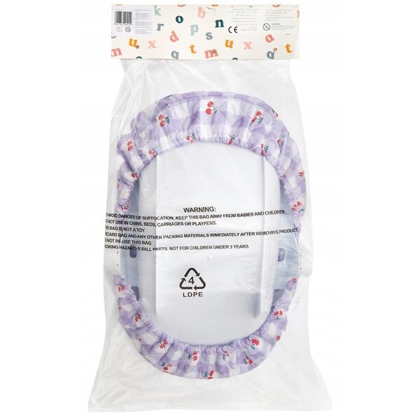 Seggiolino auto per bambole Tiny Harlow Lilac Cherry: sicuro ed elegante