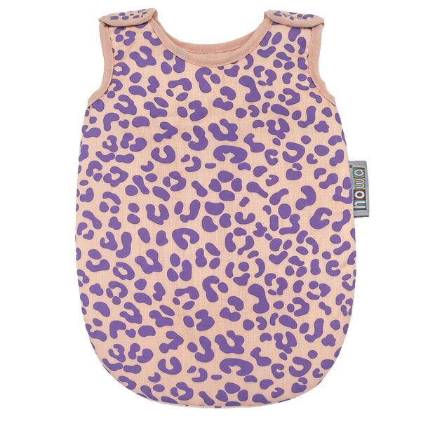 Howa Schlafsack für Leo-Puppen bis 48 cm mit lila Panther-Aufdruck
