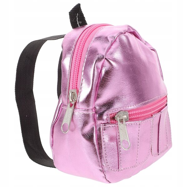 Mini zaino rosa per bambole decorativo e pratico - accessorio versatile e carino