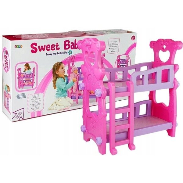Rosa Etagenbett für Puppen – Rollenspiel für Mädchen ab 3 Jahren