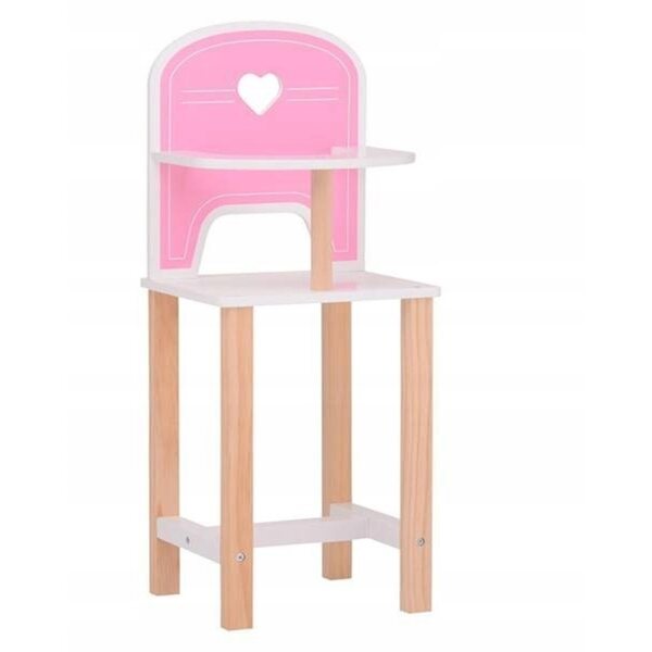 Baby Rose Puppenstuhl, Holz, rosa, 35-45 cm, Joueco