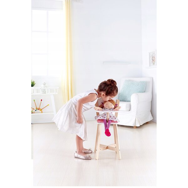Hape E3600 Hochstuhl – Mini-Holzstuhl für Puppen, sicher und einfach zu montieren