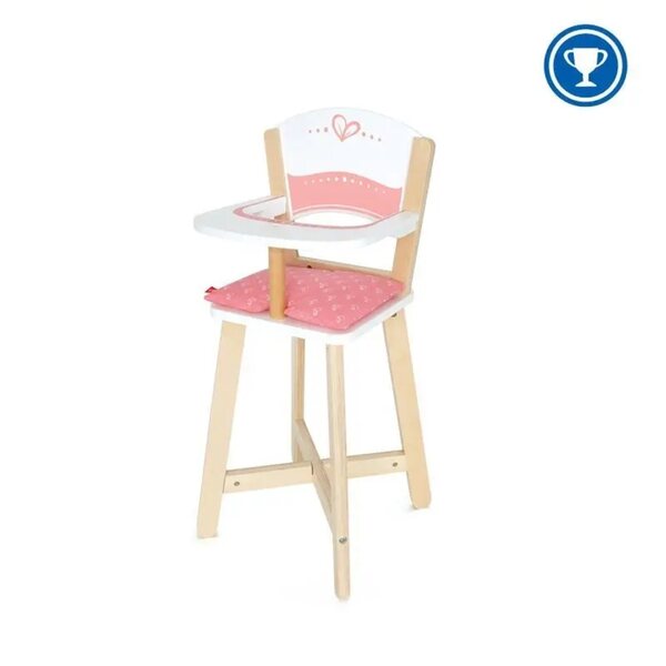 Hape E3600 Hochstuhl – Mini-Holzstuhl für Puppen, sicher und einfach zu montieren