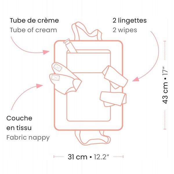 Wickelrucksack für Pomea Djeco 2+ Puppen – weiche und tragbare Matte