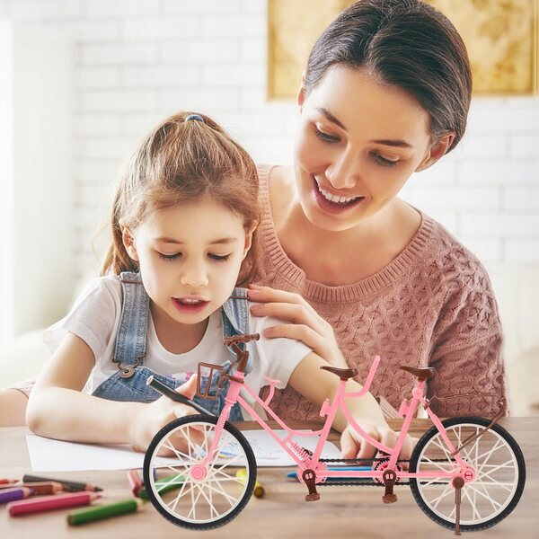 Set 2 Mini Biciclette Giocattolo per Bambini Decorazione e Gioco 32 cm