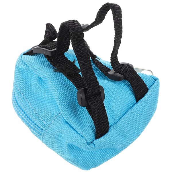 Rucksack für 1/6 Puppen mit transparentem PVC-Fenster, blau, leicht und bequem