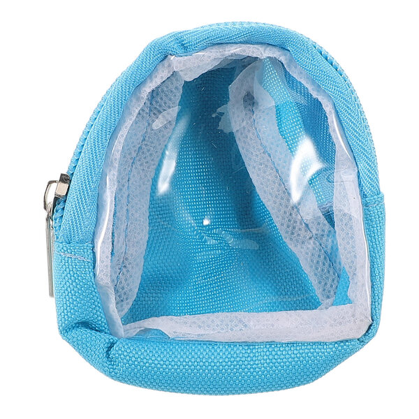 Rucksack für 1/6 Puppen mit transparentem PVC-Fenster, blau, leicht und bequem