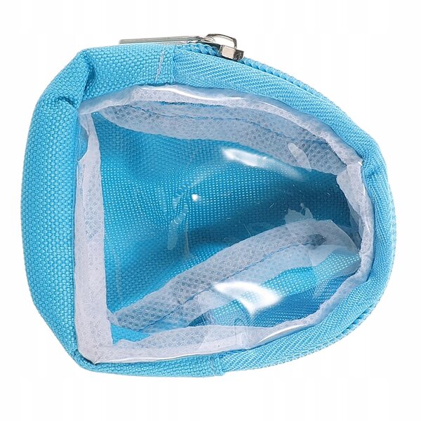 Rucksack für 1/6 Puppen mit transparentem PVC-Fenster, blau, leicht und bequem