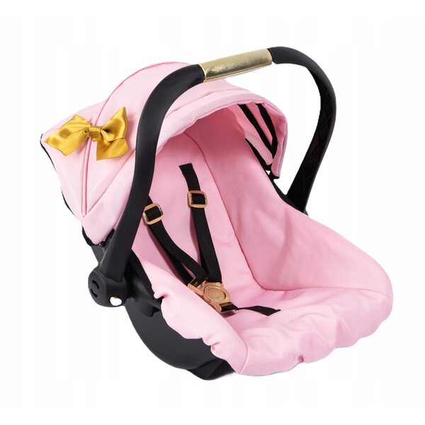 Seggiolino auto per bambole Bayer Design Deluxe con tettuccio e arco dorato