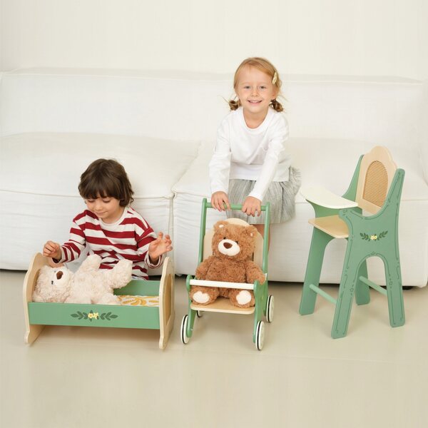 Sedia in legno vintage per bambole Classic World, eco-friendly, 3+ anni