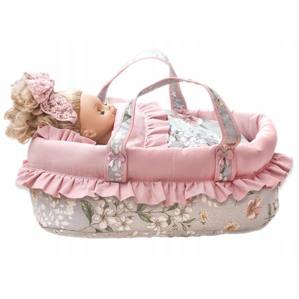 Marsupio per bambole 45cm con biancheria e copertina in cotone certificato OEKO-TEX
