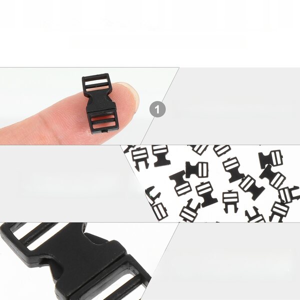 Mini clip in plastica nera 20 pezzi per cucito e accessori moda