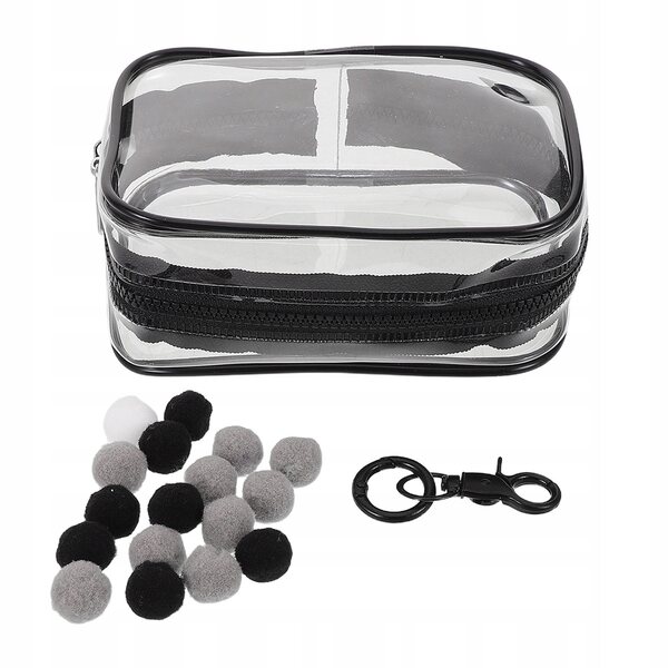 Transparente PVC-Tasche mit Doppelreißverschluss zum Organisieren von Puppen und Spielzeug