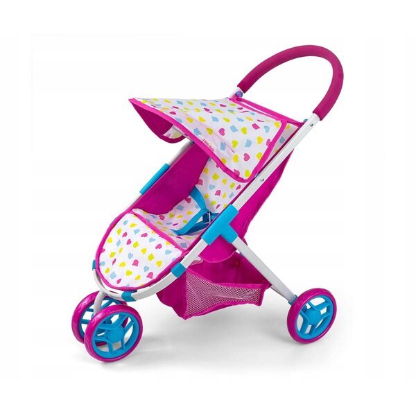 Susie Candy Pink Milly Mally Puppenwagen aus waschbarem Polyester