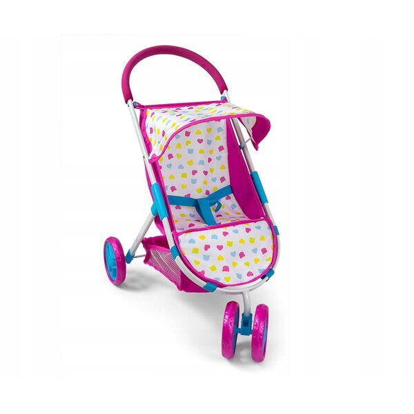 Susie Candy Pink Milly Mally Puppenwagen aus waschbarem Polyester