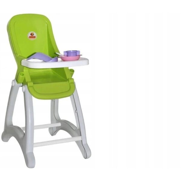 Krzeselko für Baby Polesie Puppen weiß-grün, robust und sicher für Kinder