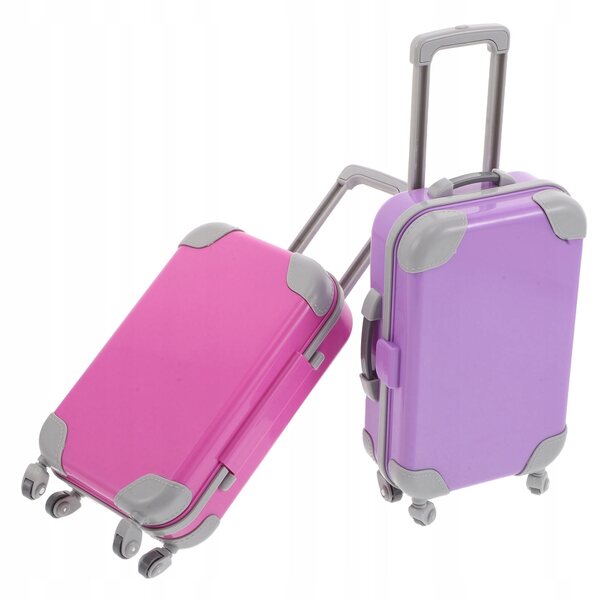 Set 2 Mini Valigie con Ruote per Bambole 18 Pollici - Gioco di Viaggio