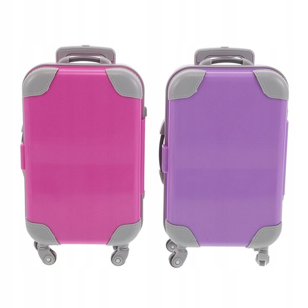 Set 2 Mini Valigie con Ruote per Bambole 18 Pollici - Gioco di Viaggio