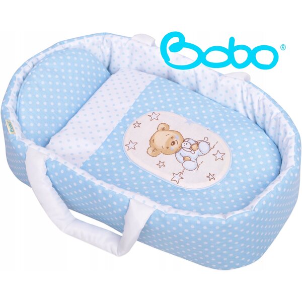 Marsupio per bambole da 45 cm con biancheria da letto e applicazione BOBO anallergica