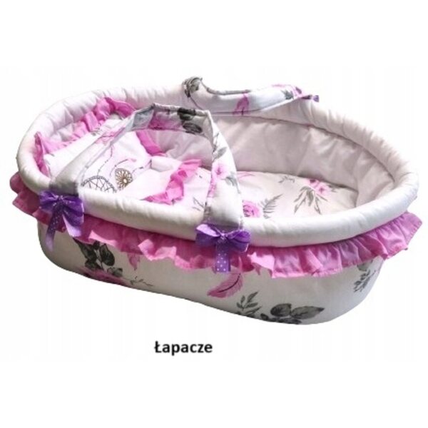 Portabambole con biancheria da letto e balza, Jackmar 45 cm, certificato Oeko-Tex