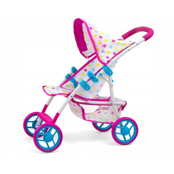 Zusammenklappbarer und mit Accessoires ausgestatteter Milly Mally Kate Candy Puppenwagen