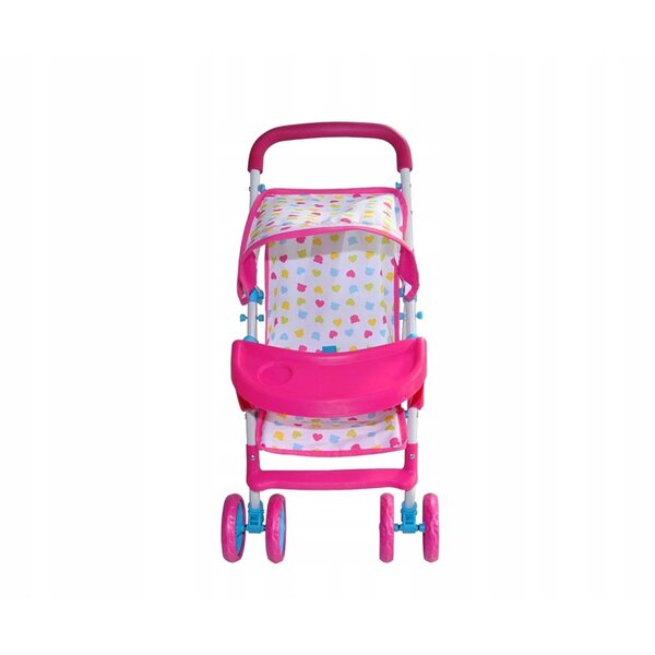 Zusammenklappbarer und mit Accessoires ausgestatteter Milly Mally Kate Candy Puppenwagen