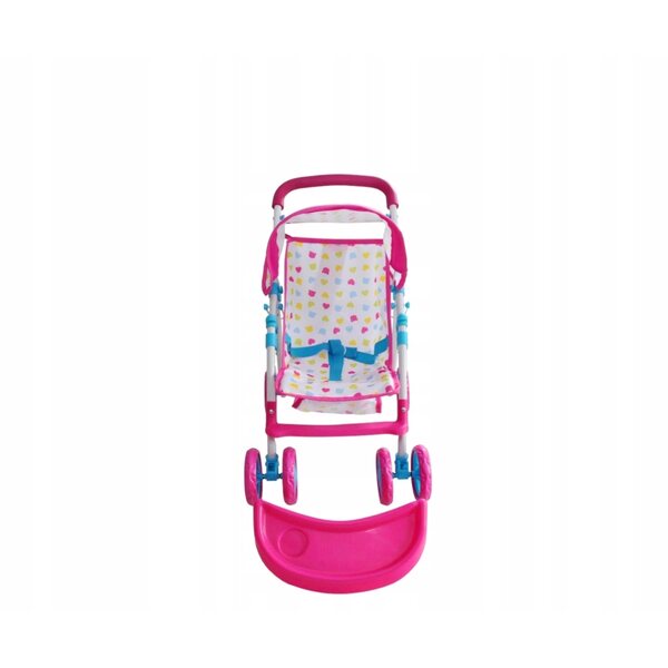 Zusammenklappbarer und mit Accessoires ausgestatteter Milly Mally Kate Candy Puppenwagen