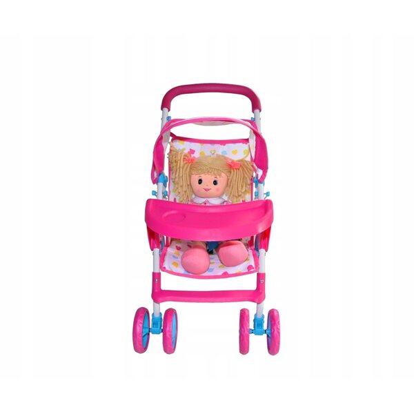 Zusammenklappbarer und mit Accessoires ausgestatteter Milly Mally Kate Candy Puppenwagen