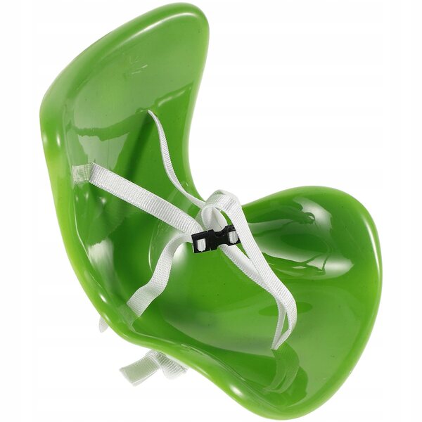 Seggiolino auto per bambole in plastica verde con facile installazione e fissaggio sicuro