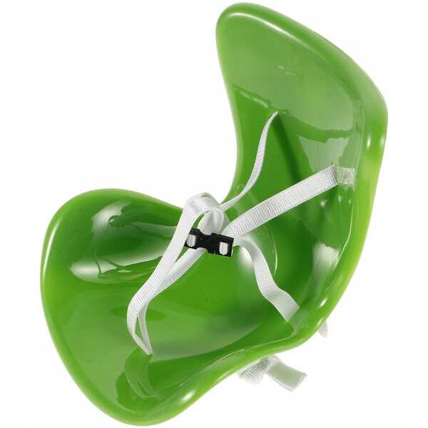 Seggiolino auto per bambole in plastica verde con facile installazione e fissaggio sicuro