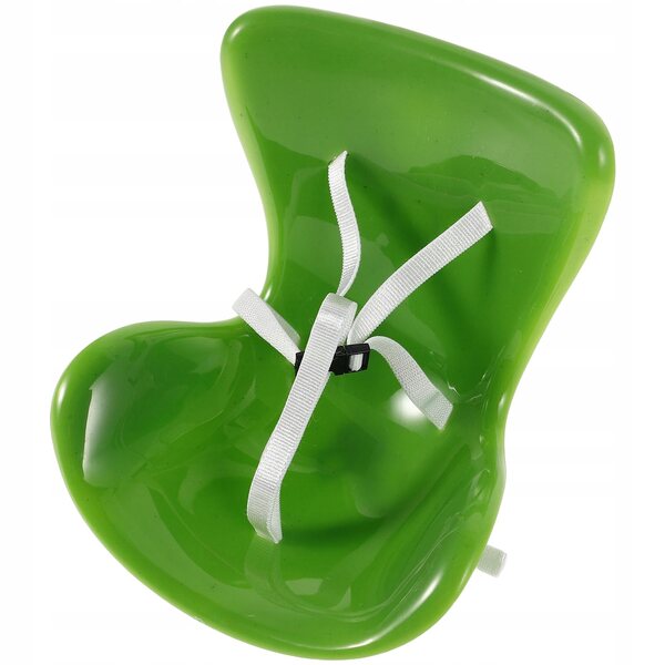 Seggiolino auto per bambole in plastica verde con facile installazione e fissaggio sicuro