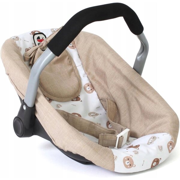 Beige Puppenautoabdeckung mit Lätzchen Bayer Chic Lux 3+ Jahre
