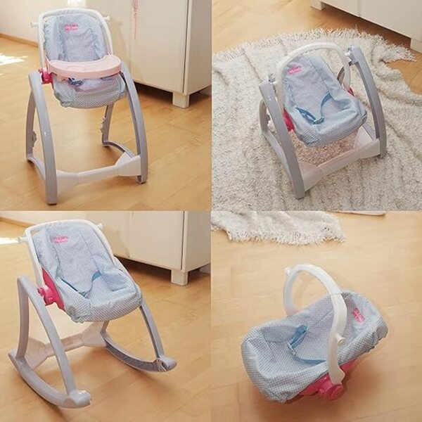4-in-1-Stuhl für Prinzessin Coralie Klein-Puppen, Kinderspiele ab 3 Jahren