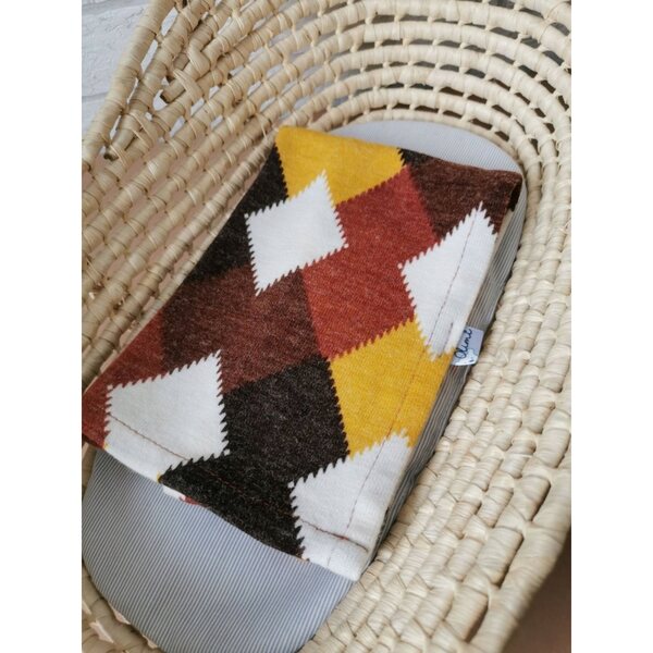 Olimi Strickdecke mit Retro-Rhombusmuster für Puppen und Stofftiere 44x50 cm