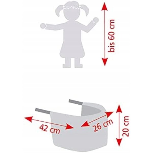 CHIC 2000 Bayer-Puppentischsitz aus Metall und schwarzem Stoff