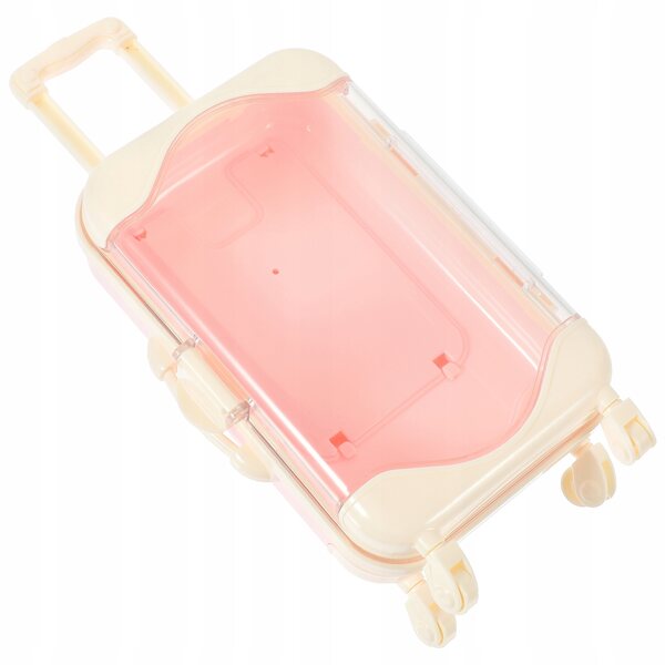 Mini-Lernspielzeugkoffer für Kinder rosa aus Kunststoff 15x9x4,8 cm