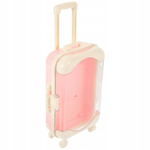 Mini-Lernspielzeugkoffer für Kinder rosa aus Kunststoff 15x9x4,8 cm
