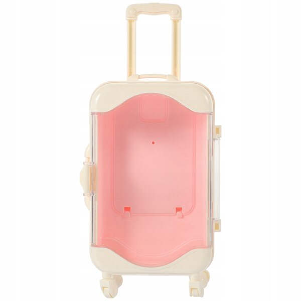 Mini-Lernspielzeugkoffer für Kinder rosa aus Kunststoff 15x9x4,8 cm