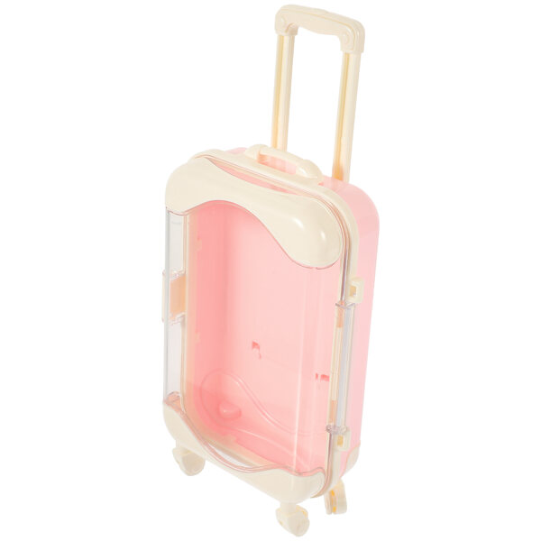 Mini-Lernspielzeugkoffer für Kinder rosa aus Kunststoff 15x9x4,8 cm