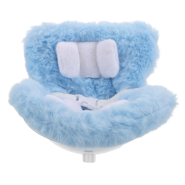 Seggiolino auto in peluche blu per bambole - decorazione per auto