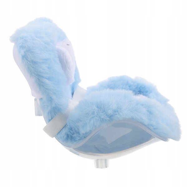 Seggiolino auto in peluche blu per bambole - decorazione per auto