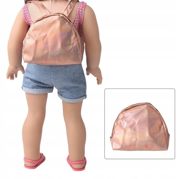 Mini-Rucksack in Orange für 18-Zoll-Puppen, Modeaccessoire für Puppen