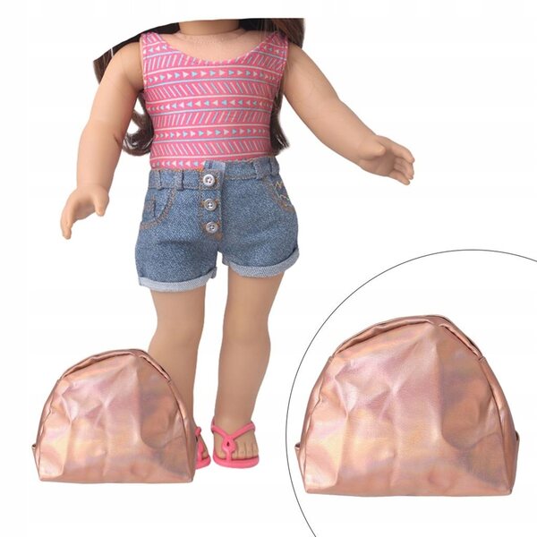 Mini-Rucksack in Orange für 18-Zoll-Puppen, Modeaccessoire für Puppen
