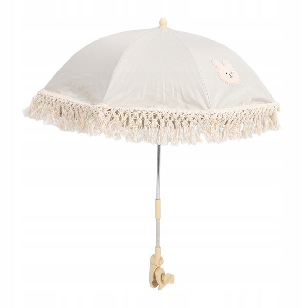 Parasol per Passeggino Universale con Frange, Leggero e Regolabile, Protezione UV 40+