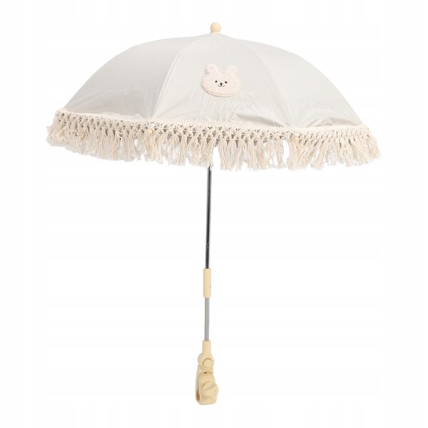 Parasol per Passeggino Universale con Frange, Leggero e Regolabile, Protezione UV 40+
