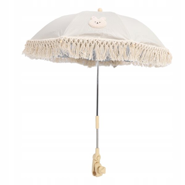 Parasol per Passeggino Universale con Frange, Leggero e Regolabile, Protezione UV 40+