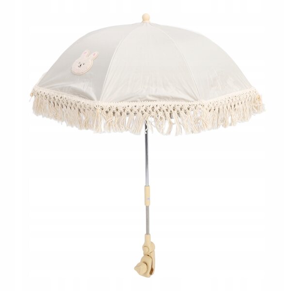 Parasol per Passeggino Universale con Frange, Leggero e Regolabile, Protezione UV 40+